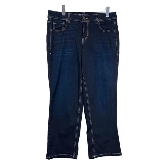 Lane Bryant Women’s Jeans Genius Fit Crop Dark Wash Mid Rise Plus Size 14 - Picture 1 of 6